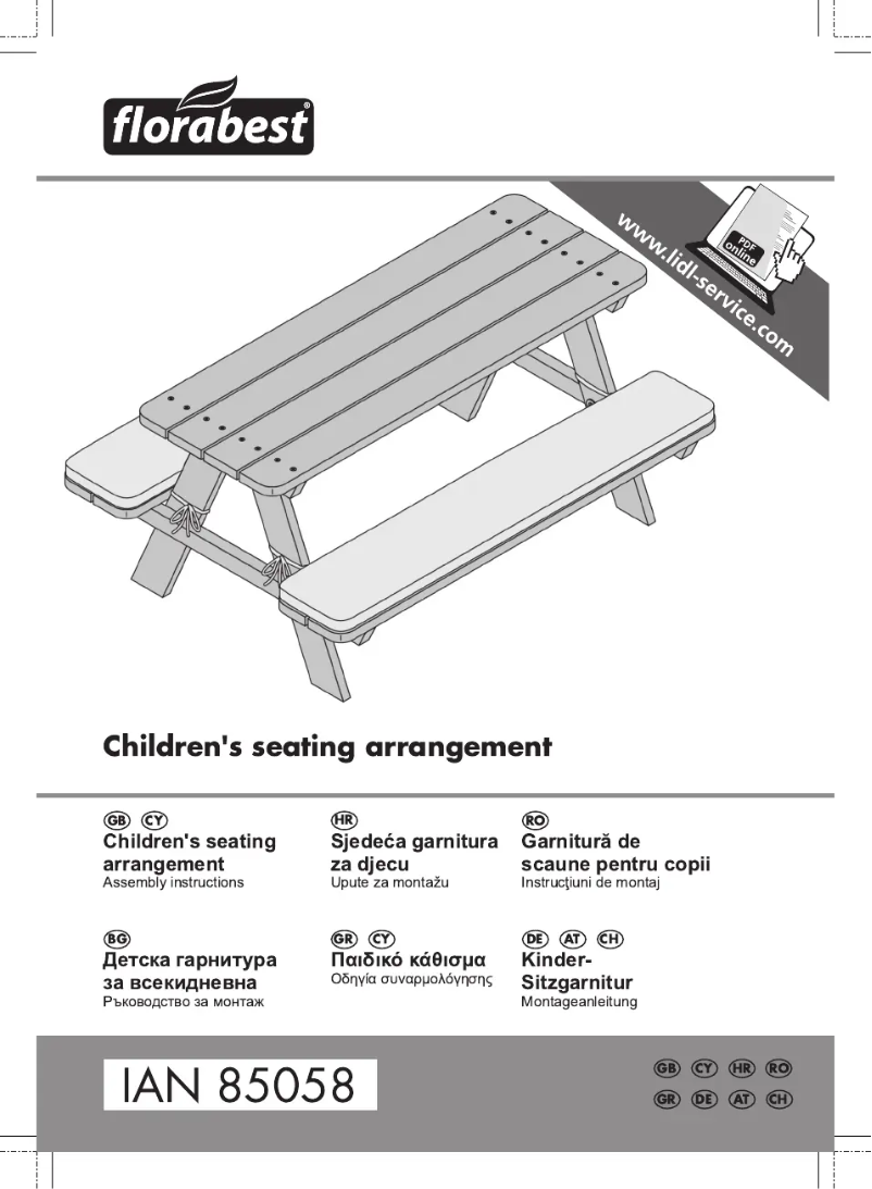 Page 1 de la notice Manuel utilisateur Florabest IAN 85058