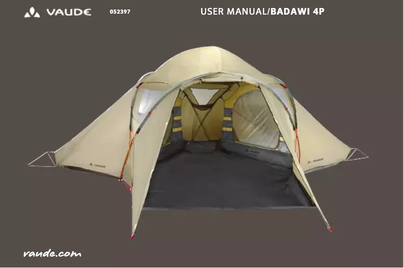 Page n°1 - Manuel utilisateur Vaude Badawi 4P