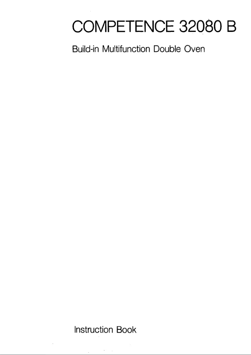 Page n°1 - Manuel utilisateur AEG Competence 32080 B D