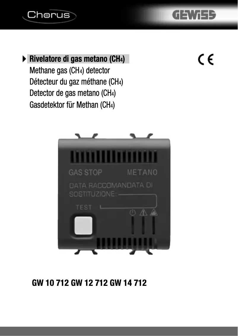 Page 1 de la notice Manuel utilisateur Gewiss GW14712