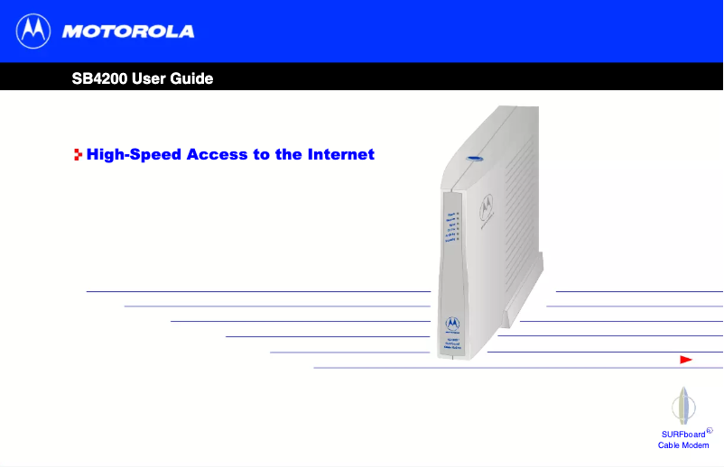 Page 1 de la notice Manuel utilisateur Arris SURFboard SB4200