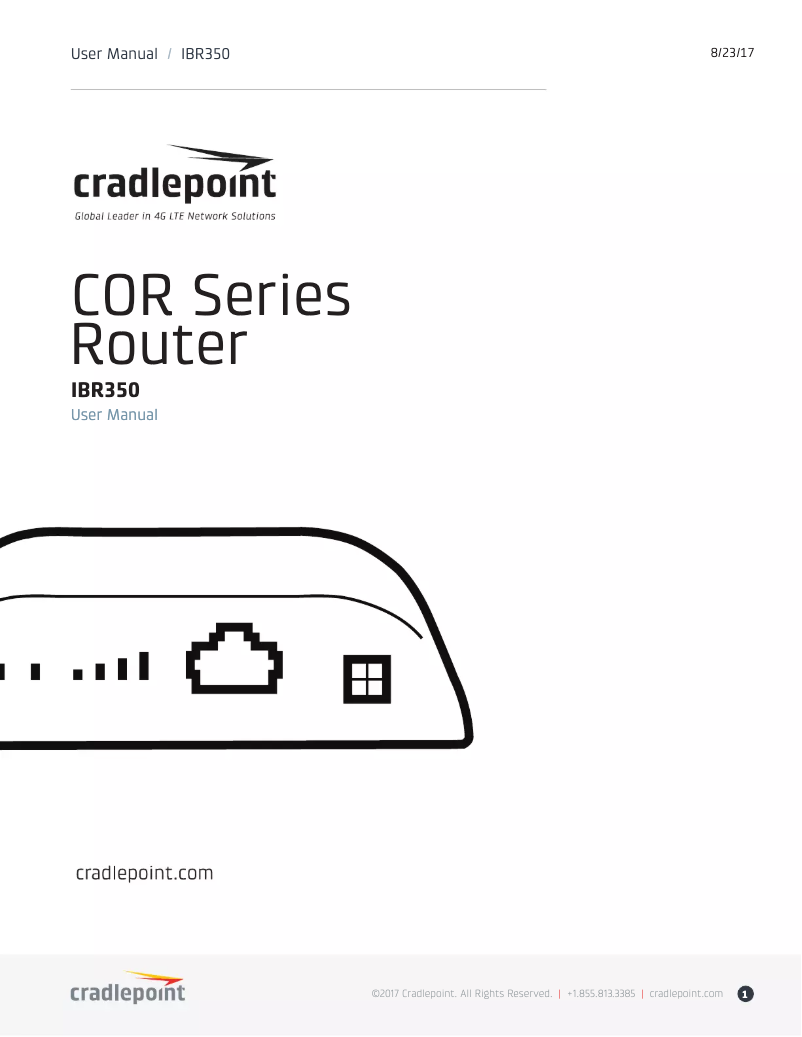 Page 1 de la notice Manuel utilisateur Cradlepoint COR IBR350P2