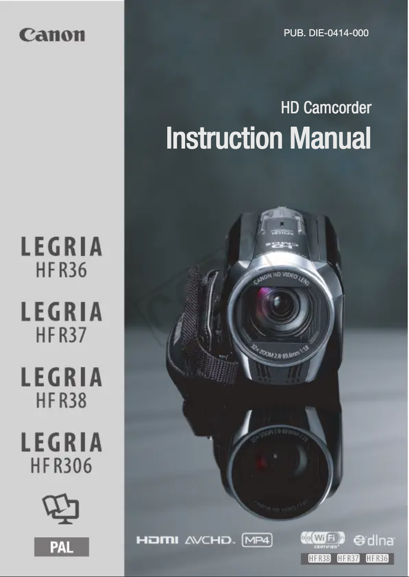 Page n°1 - Manuel utilisateur Canon Legria HF38
