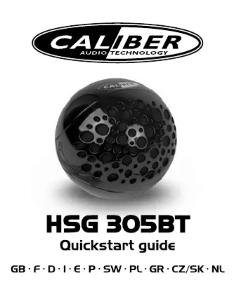 Page 1 of the manual User Manual Caliber HSG 305BT