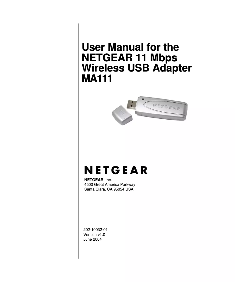 Page 1 de la notice Manuel utilisateur Netgear MA111v2