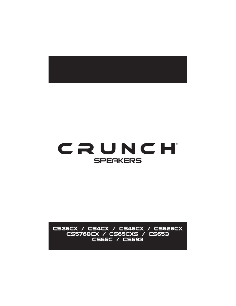 Page 1 de la notice Manuel utilisateur Crunch CS5768CX