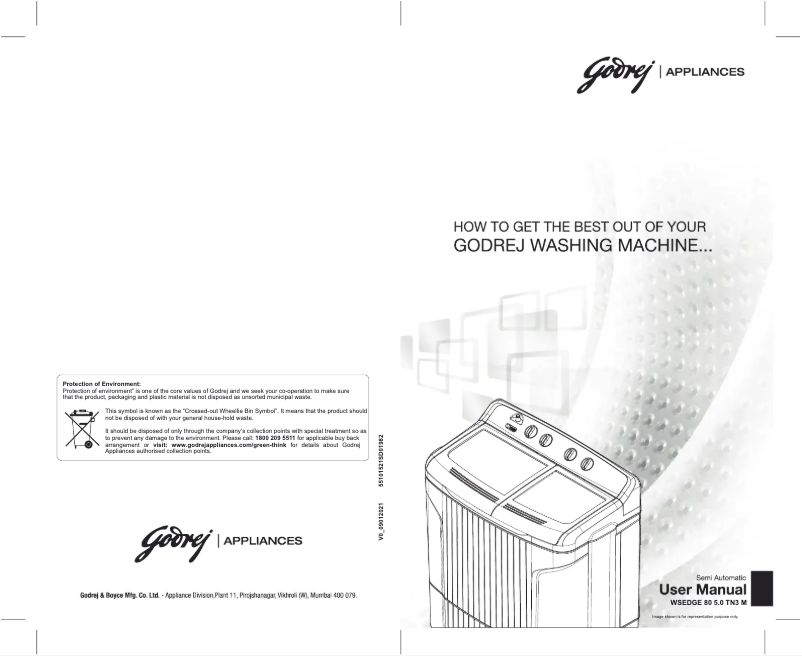 Page n°1 - Manuel utilisateur Godrej WSEDGE 80 5.0 TN3 M
