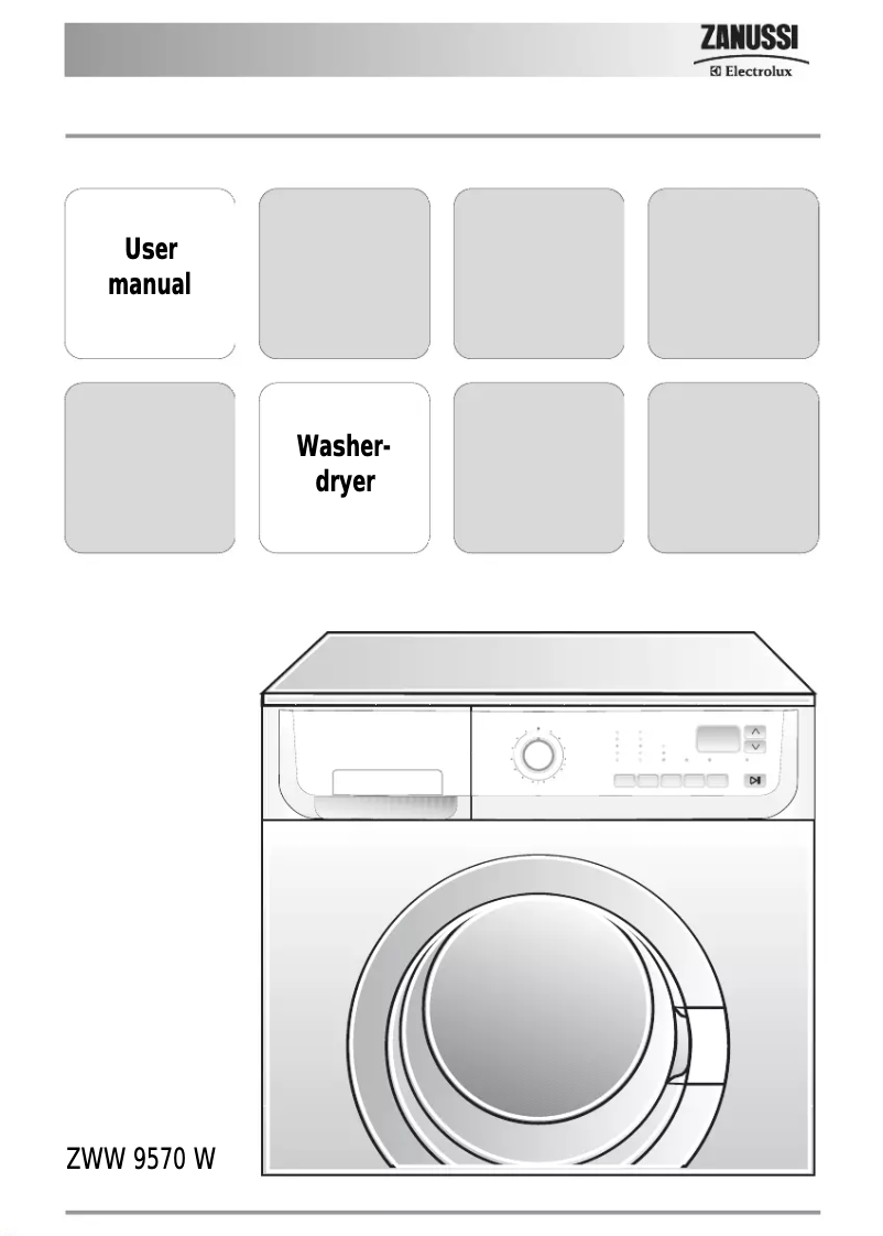 Page 1 de la notice Manuel utilisateur Zanussi-Electrolux ZWW9570W