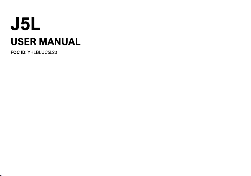 Page n°1 - Manuel utilisateur BLU J5L