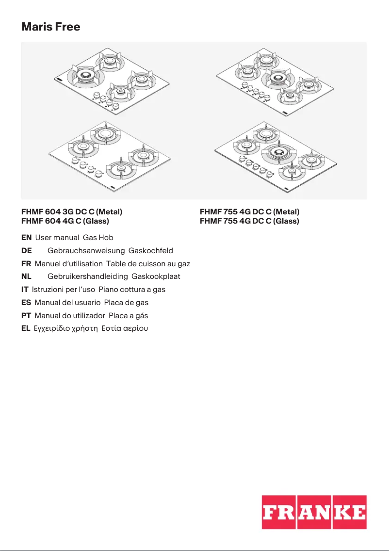 Page n°1 - Manuel utilisateur Franke FHMF 604 4G C WH