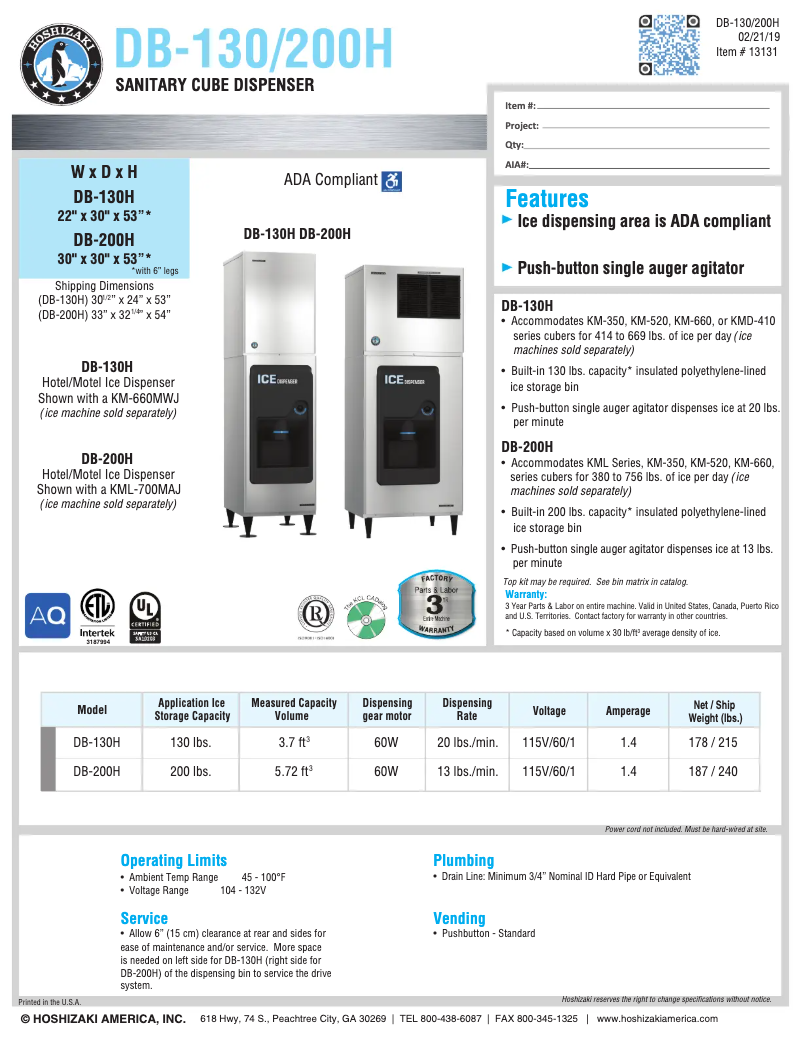 Image de la première page du manuel de l'appareil DB-200H