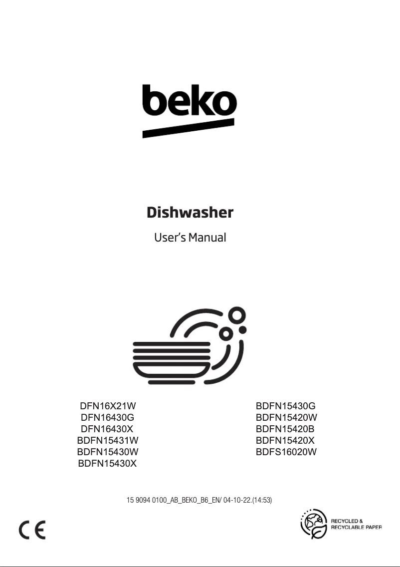 Page n°1 - Manuel utilisateur Beko BDFN15431W