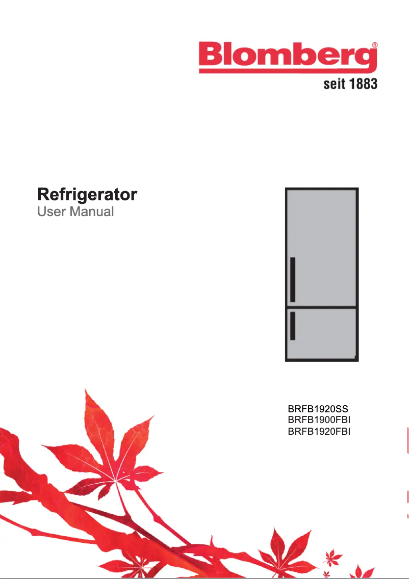 Page 1 de la notice Manuel utilisateur Blomberg BRFB 1900 FBI