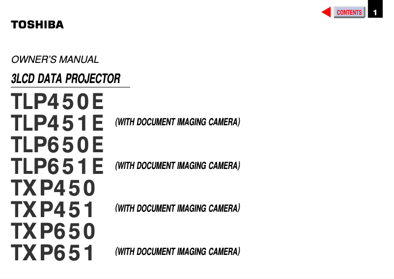 Image de la première page du manuel de l'appareil TXP-451