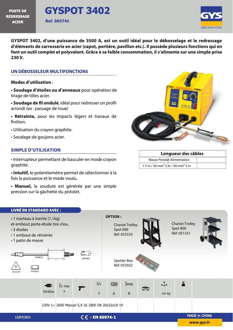 Image de la première page du manuel de l'appareil Gyspot 34.02