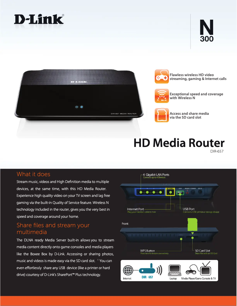 Image de la première page du manuel de l'appareil DIR-657