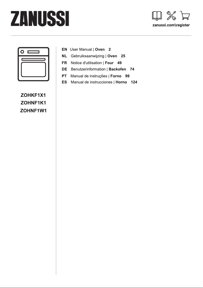 Image de la première page du manuel de l'appareil ZOHNF1W1