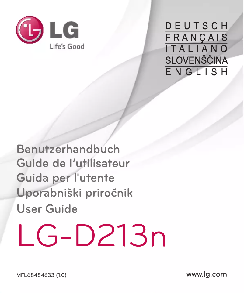 Page 1 de la notice Manuel utilisateur LG L50 Sporty