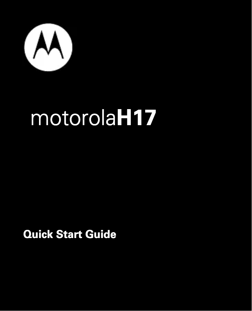 Página 1 del manual Guía de instalación Motorola H17txt