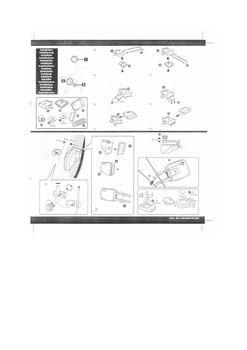 Page n°1 - Manuel utilisateur Cresta BC-P3