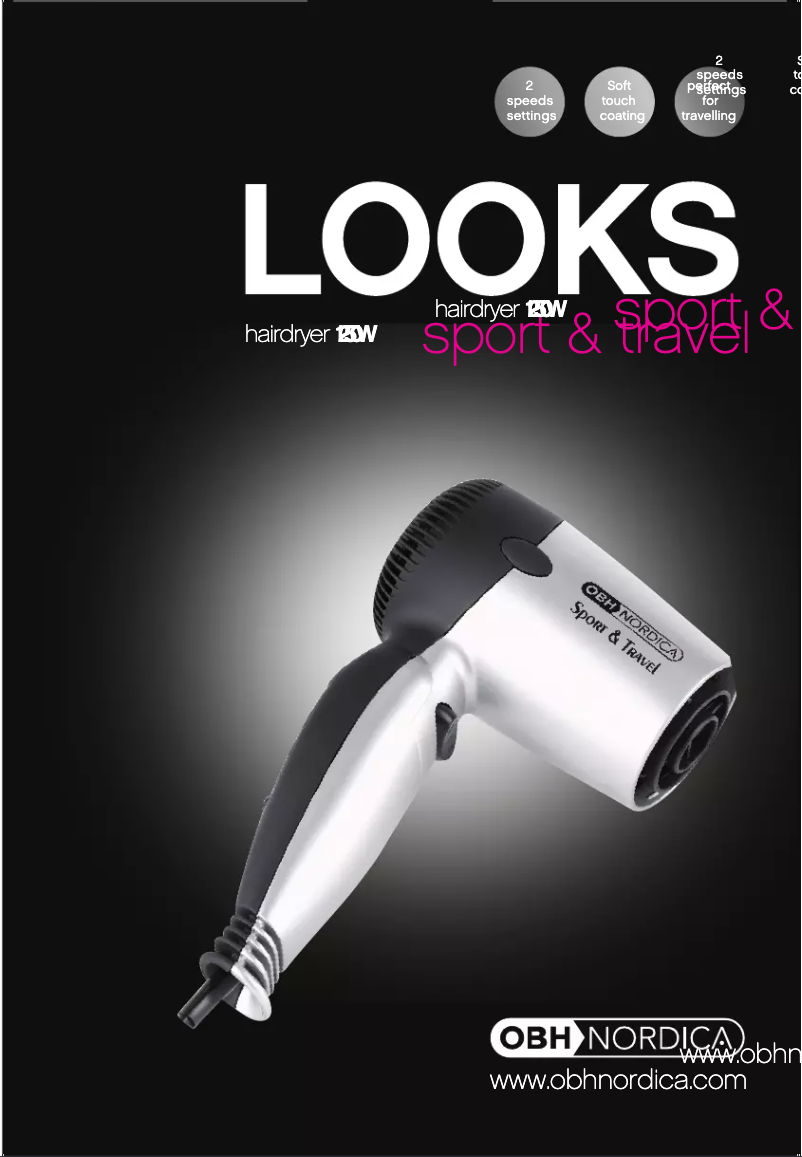 Page n°1 - Manuel utilisateur OBH Nordica Sport and Travel 5132