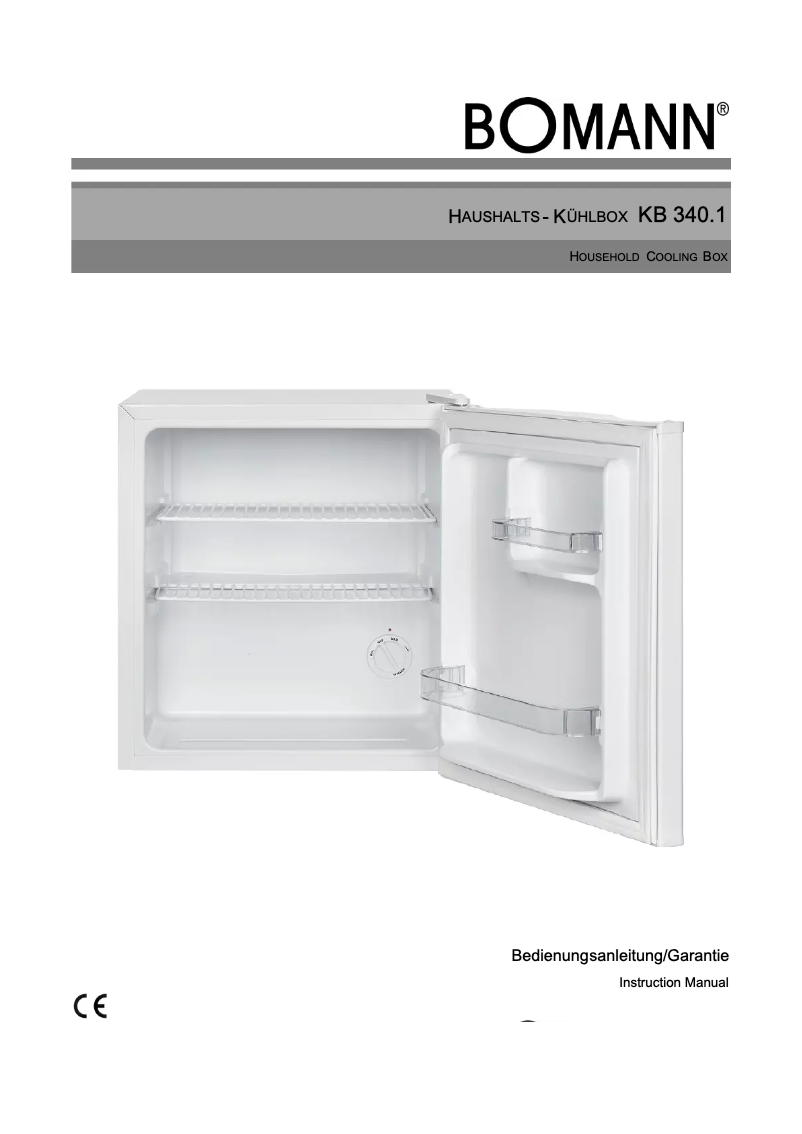 Page 1 de la notice Manuel utilisateur Bomann KB 340.1