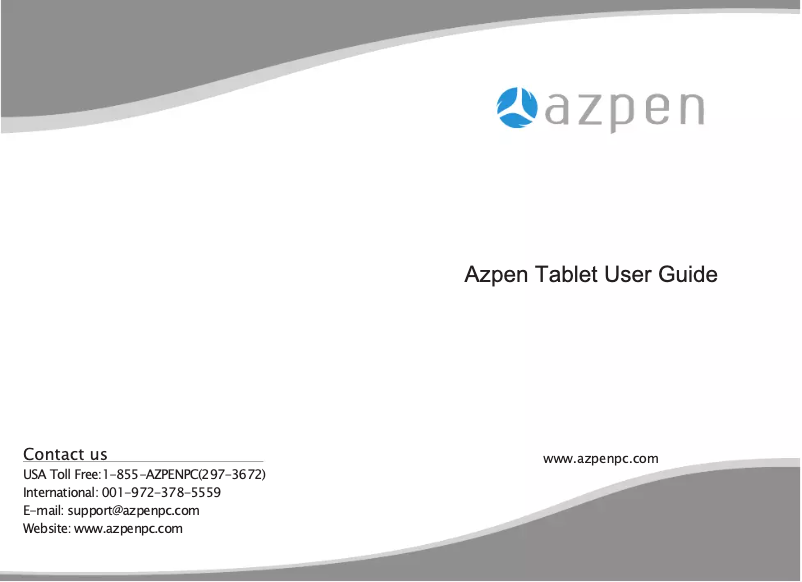 Page 1 de la notice Manuel utilisateur Azpen A701