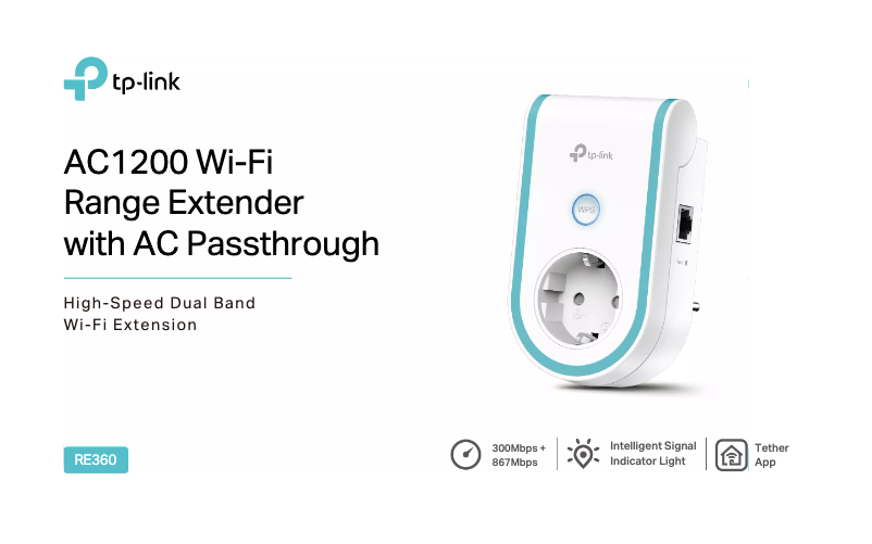 Page 1 de la notice Fiche technique TP-Link RE360
