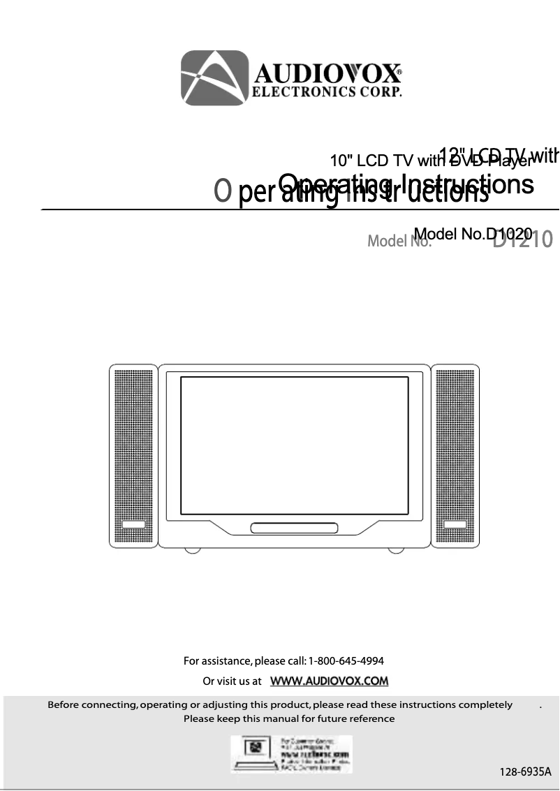 Imagen de la primera página del manual del dispositivo D1020