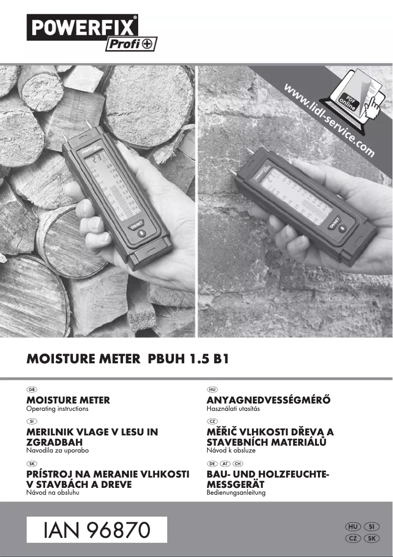 Image de la première page du manuel de l'appareil PBUH 1.5 B1