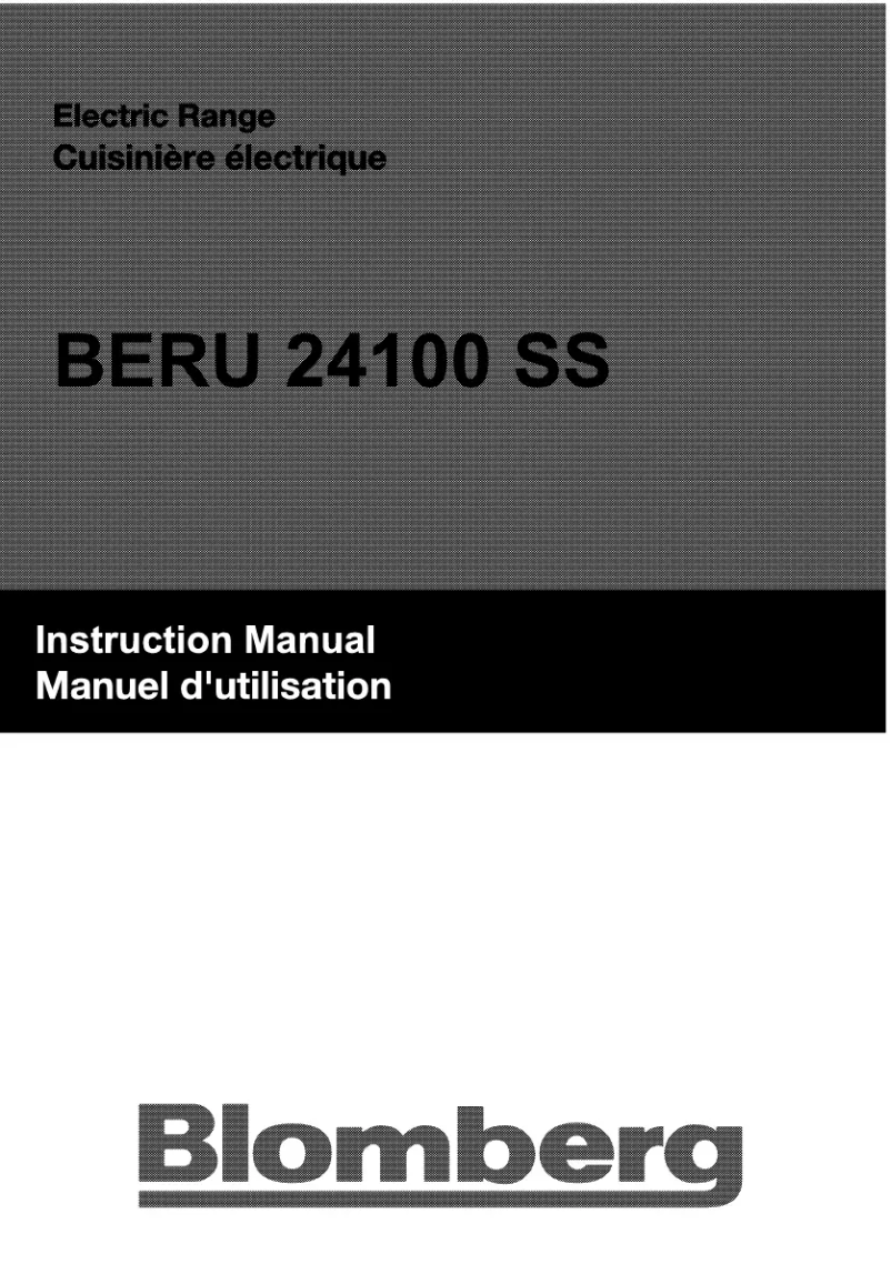 Page 1 de la notice Manuel utilisateur Blomberg BERU 24100 SS