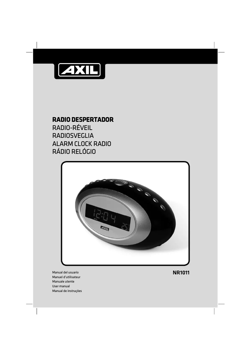 Page n°1 - Manuel utilisateur AXIL NR1011