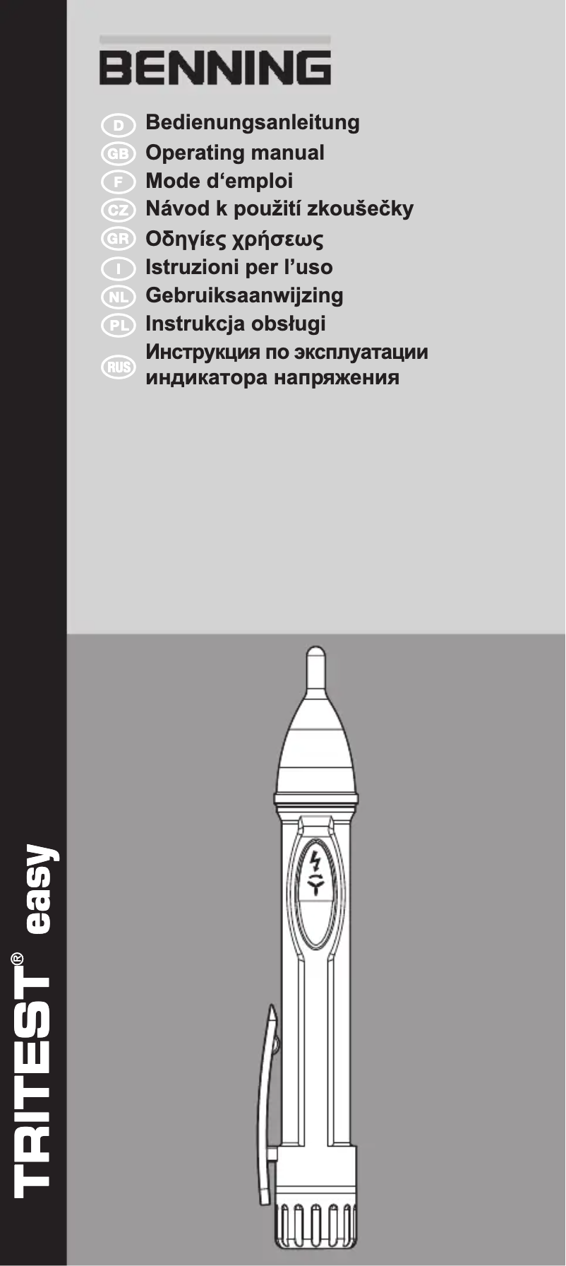 Page 1 de la notice Manuel utilisateur BENNING TRITEST easy