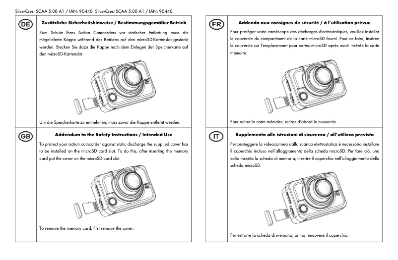 Page n°1 - Manuel utilisateur SilverCrest SCAA A1
