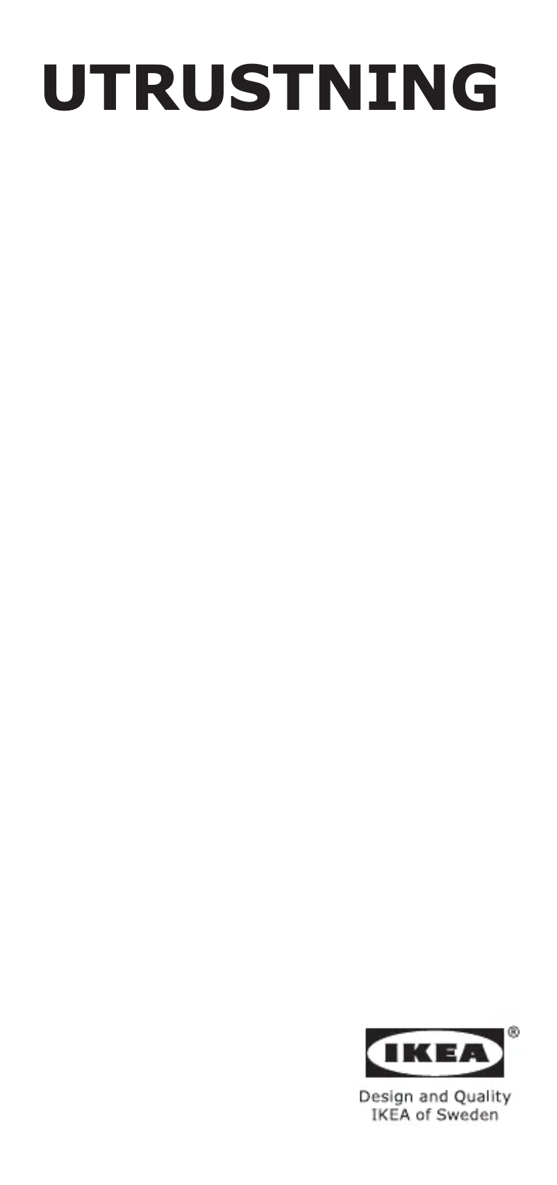 Image de la première page du manuel de l'appareil UTRUSTNING 604.153.51