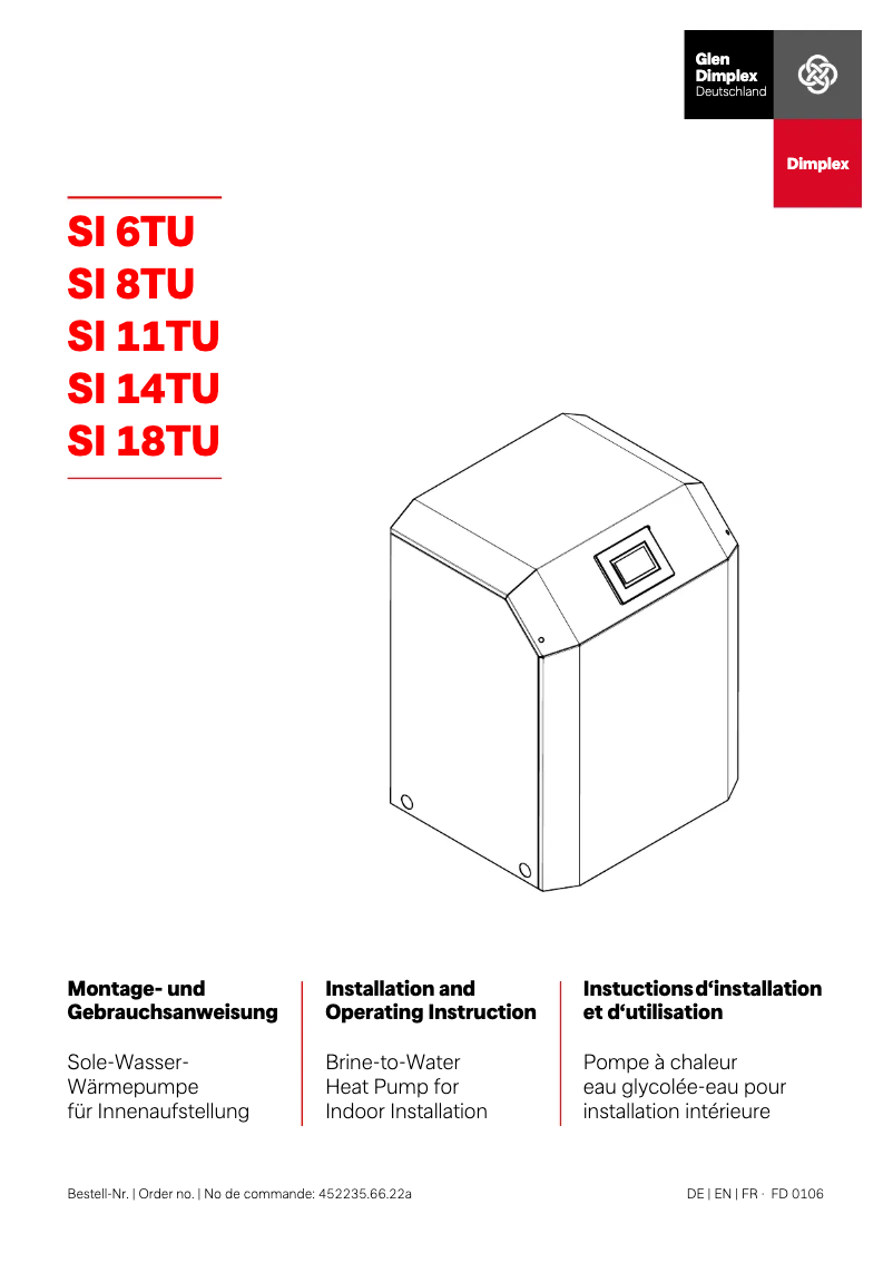 Page n°1 - Manuel utilisateur Dimplex SI 11TU