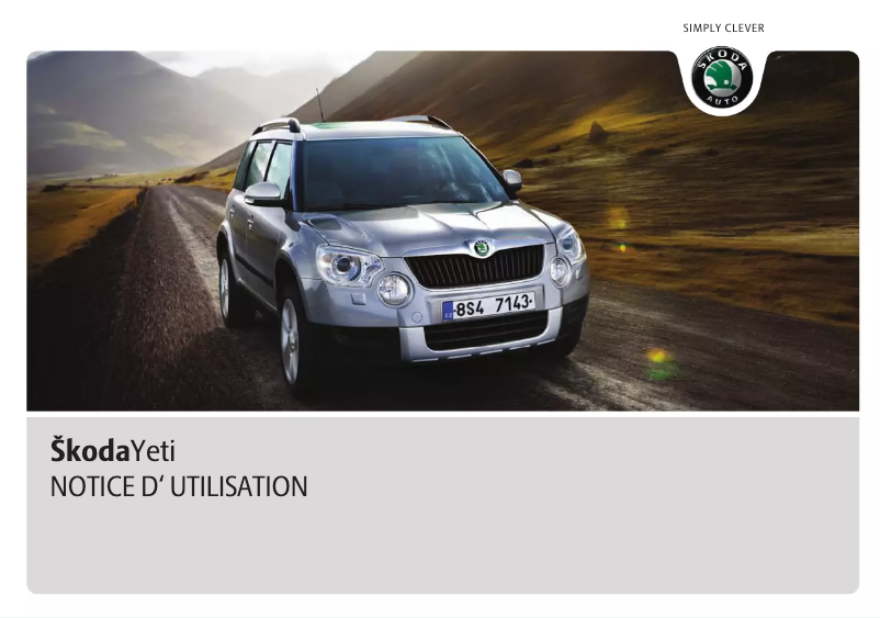 Page 1 de la notice Manuel utilisateur Skoda Yeti (2009)