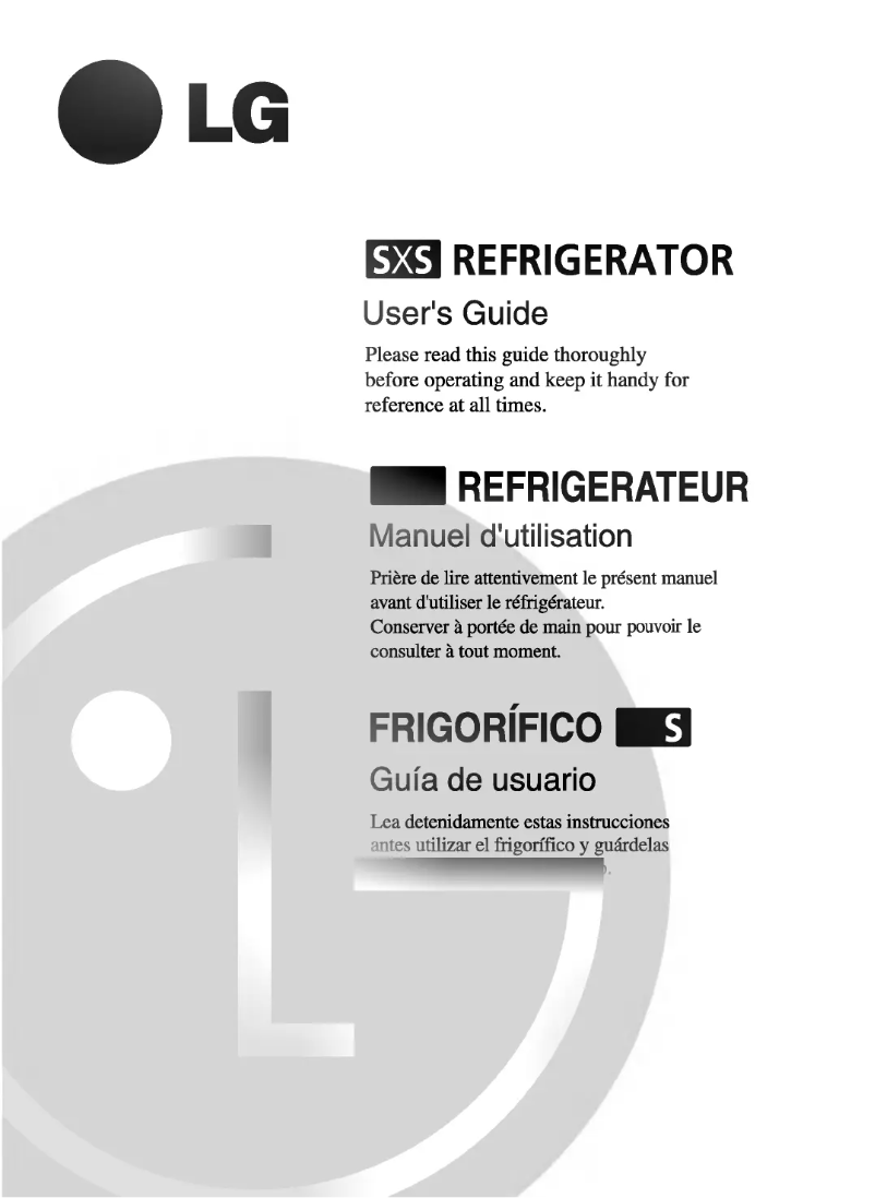 Page 1 de la notice Manuel utilisateur LG GR-G227STB
