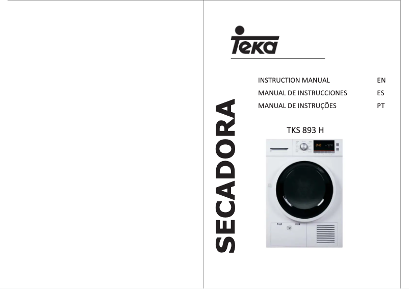 Page n°1 - Manuel utilisateur Teka TKS 893 H