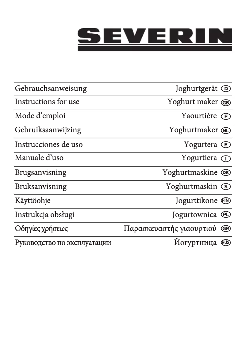 Page n°1 - Manuel utilisateur Severin JG 3522