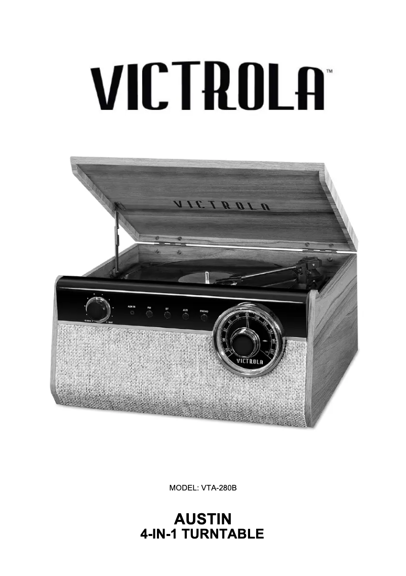 Página 1 del manual Manual de usuario Victrola Austin VTA-280B