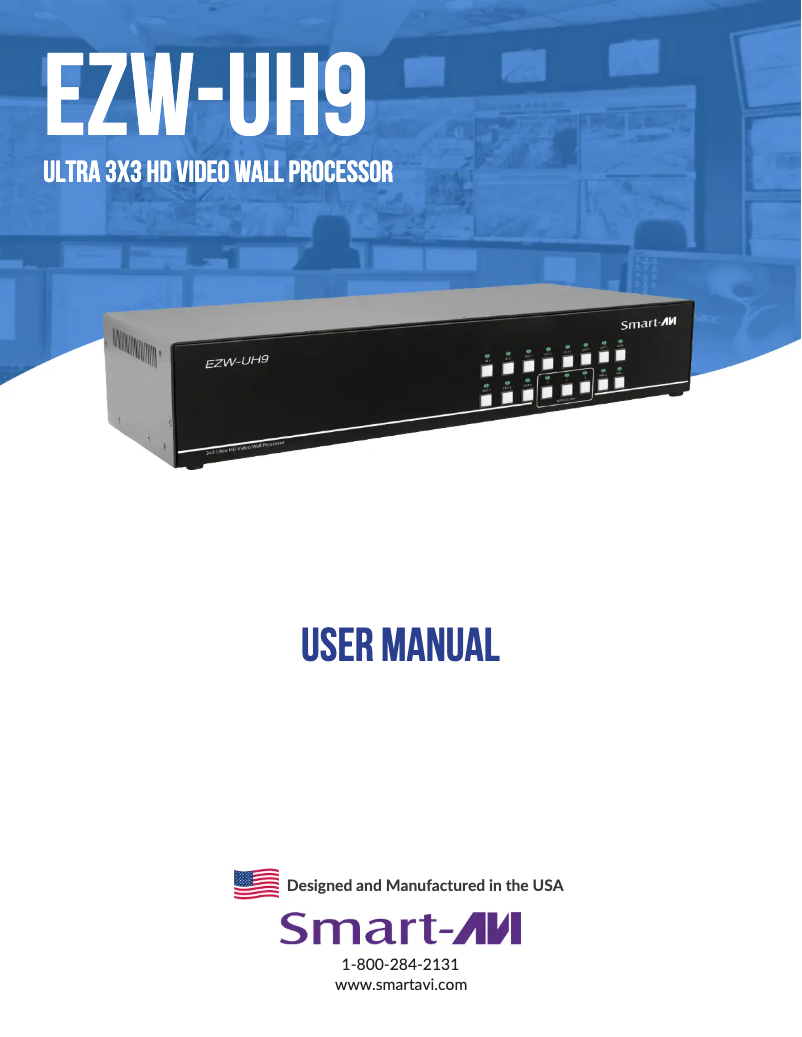 Page 1 of the manual User Manual Smart-AVI EZW-UH9
