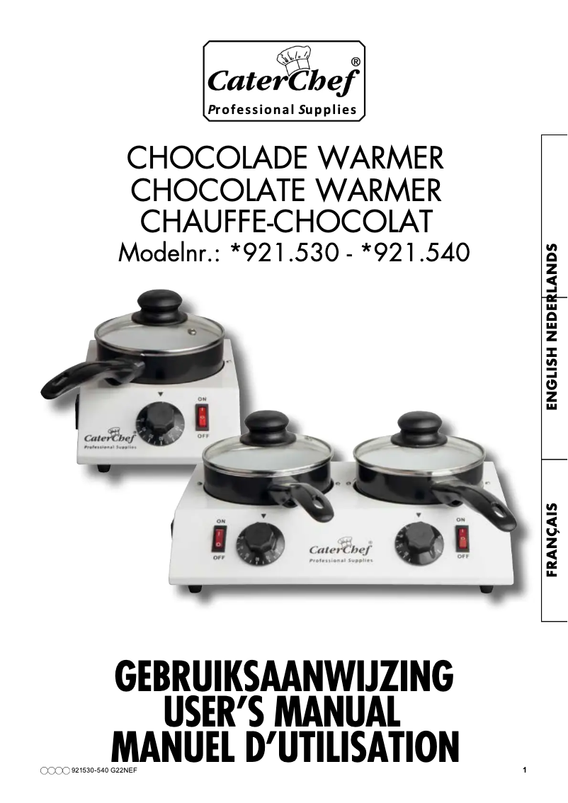 Image de la première page du manuel de l'appareil 921530