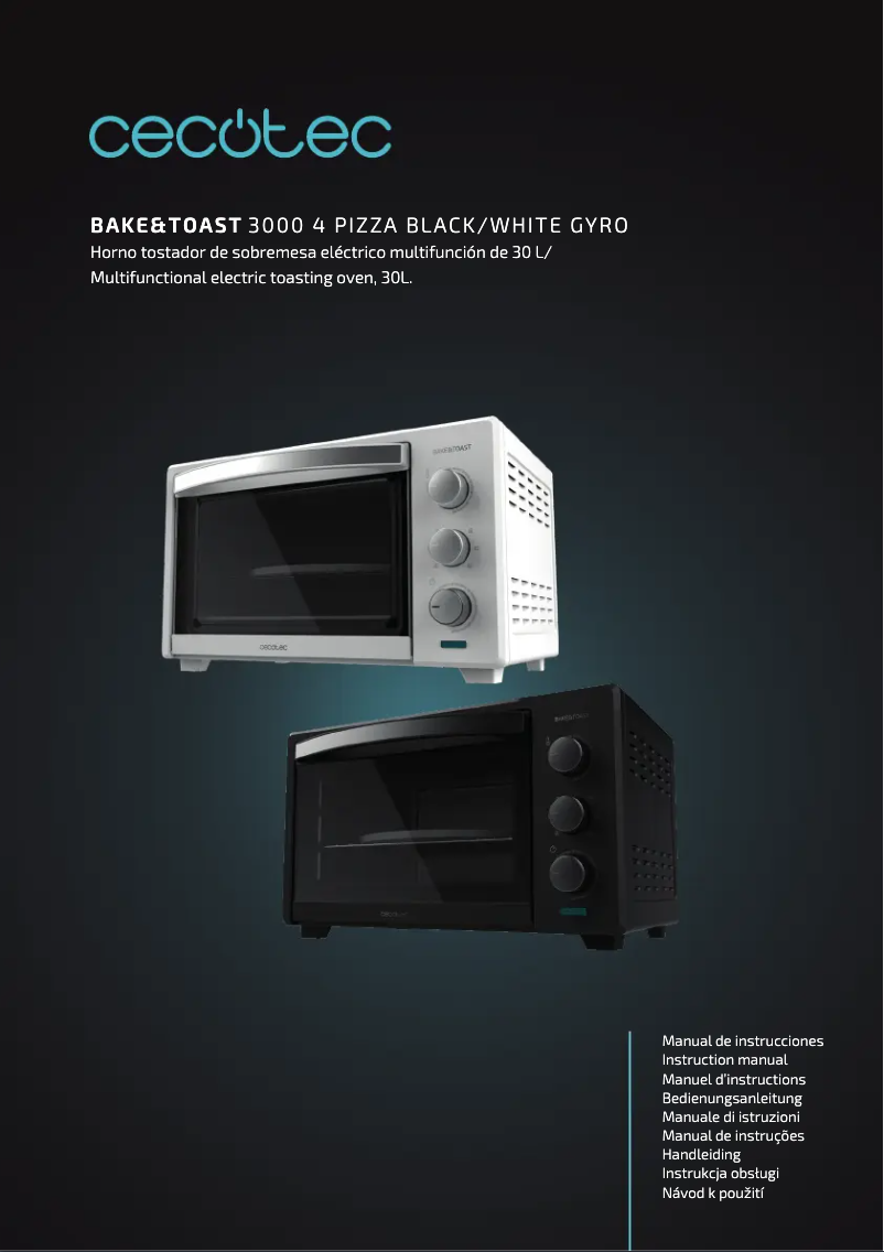 Page n°1 - Manuel utilisateur Cecotec Bake&Toast 3000