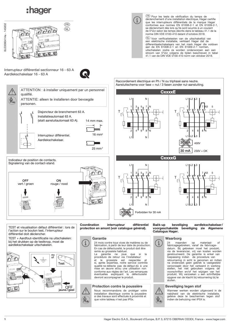 Image de la première page du manuel de l'appareil CFH440G