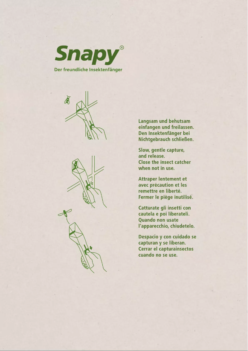 Page n°1 - Manuel utilisateur Snapy Cage trap