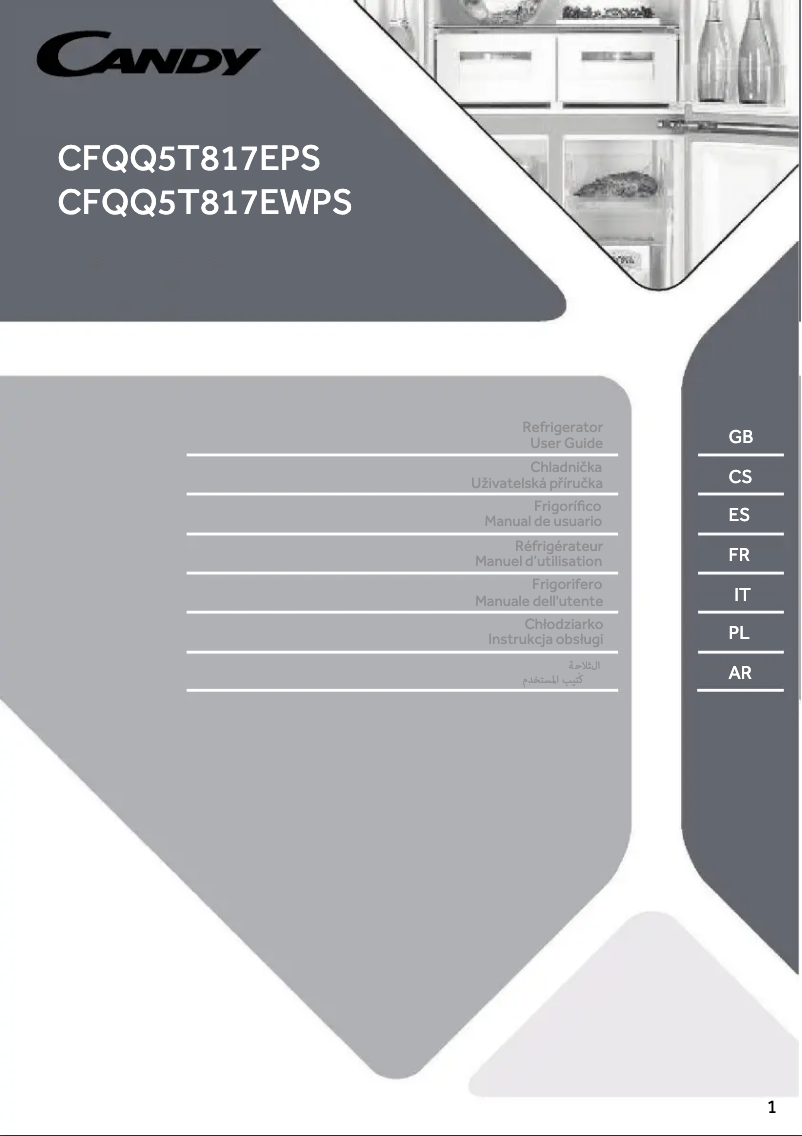 Page n°1 - Manuel utilisateur Candy CFQQ5T817EPS