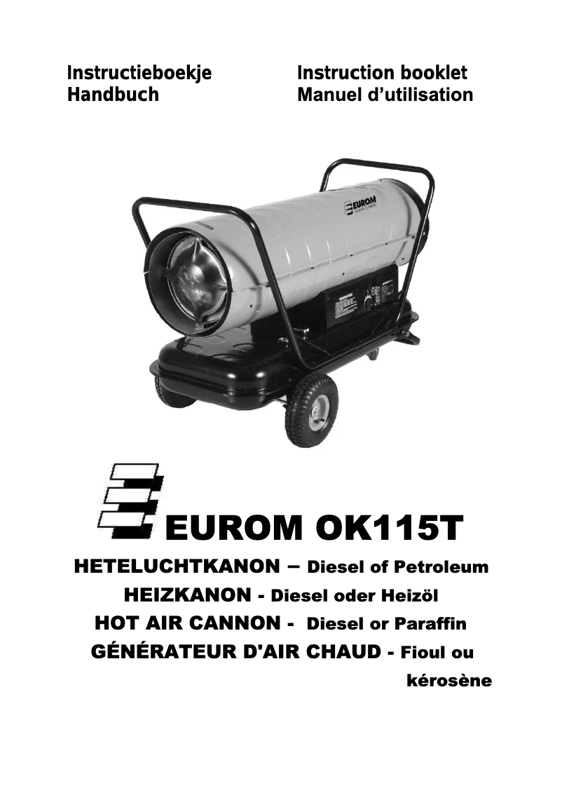 Página 1 del manual Manual de usuario Eurom OK115T