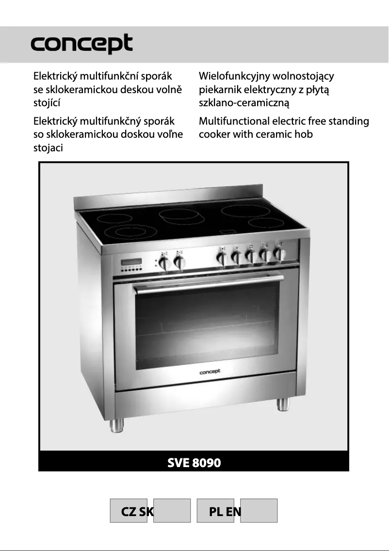 Page n°1 - Manuel utilisateur Concept SVE8090