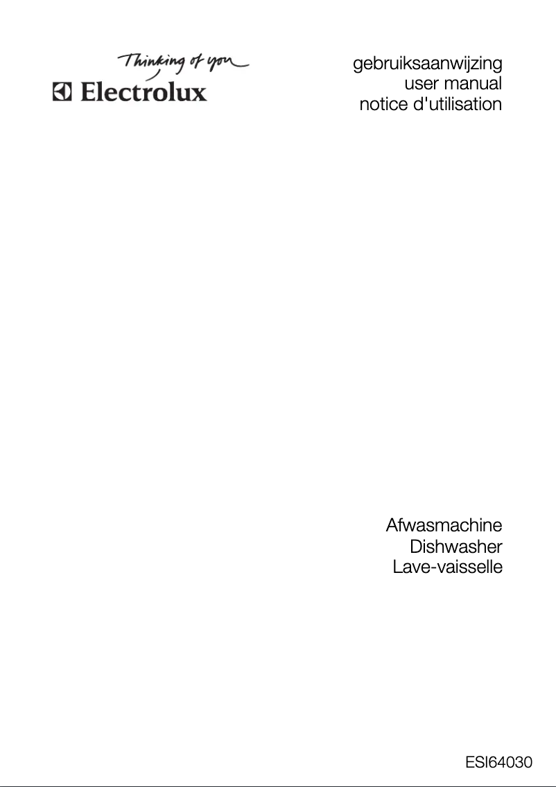 Page 1 de la notice Manuel utilisateur Electrolux ESI 64030 X